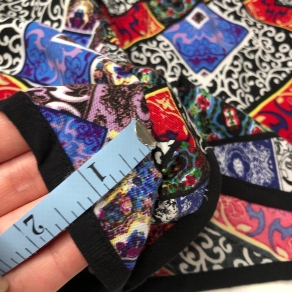 MINKPINK Boho Titled Colorful Hippie Artsy Flowy Drawstring Hottie Short Shorts - Picture 14 of 14